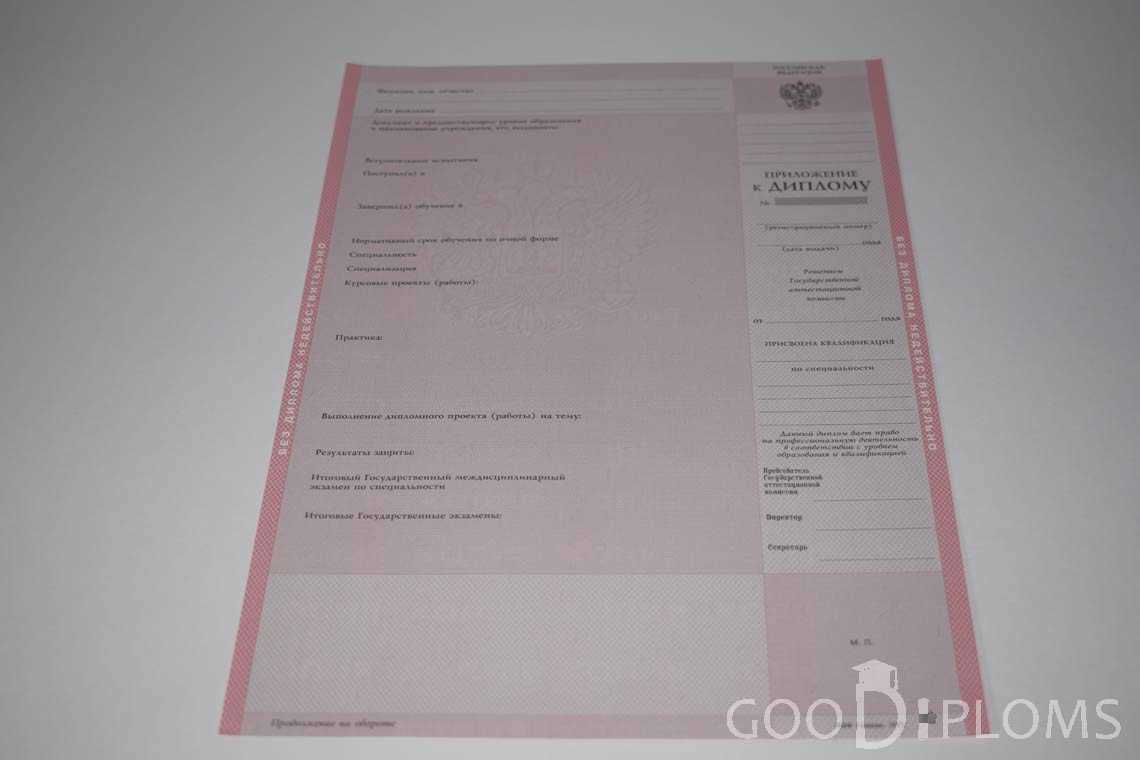 Приложение к Диплому Техникума период c 1997 по 2002 год - Львов