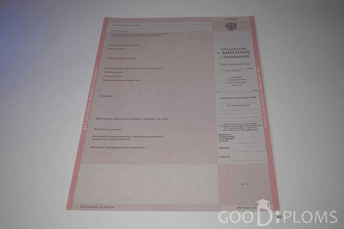 Приложение к Диплому Техникума с Отличием в период c 1997 по 2002 год - Львов