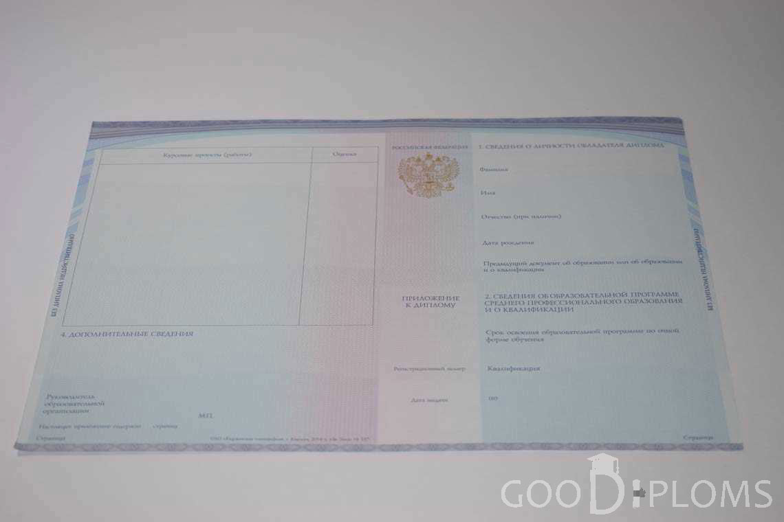 Приложение к Диплому Техникума с Отличием в период c 2014 по 2025 год - Львов