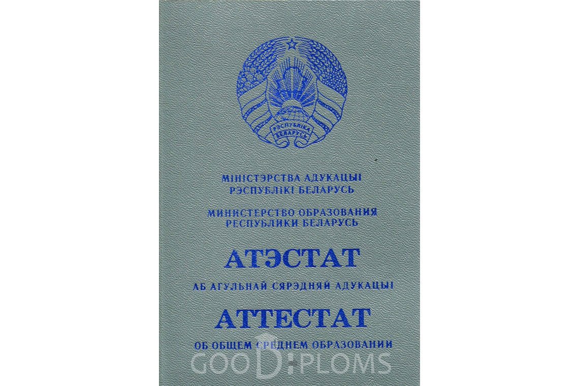 Белорусский аттестат за 11 класс - Обратная сторона- Львов